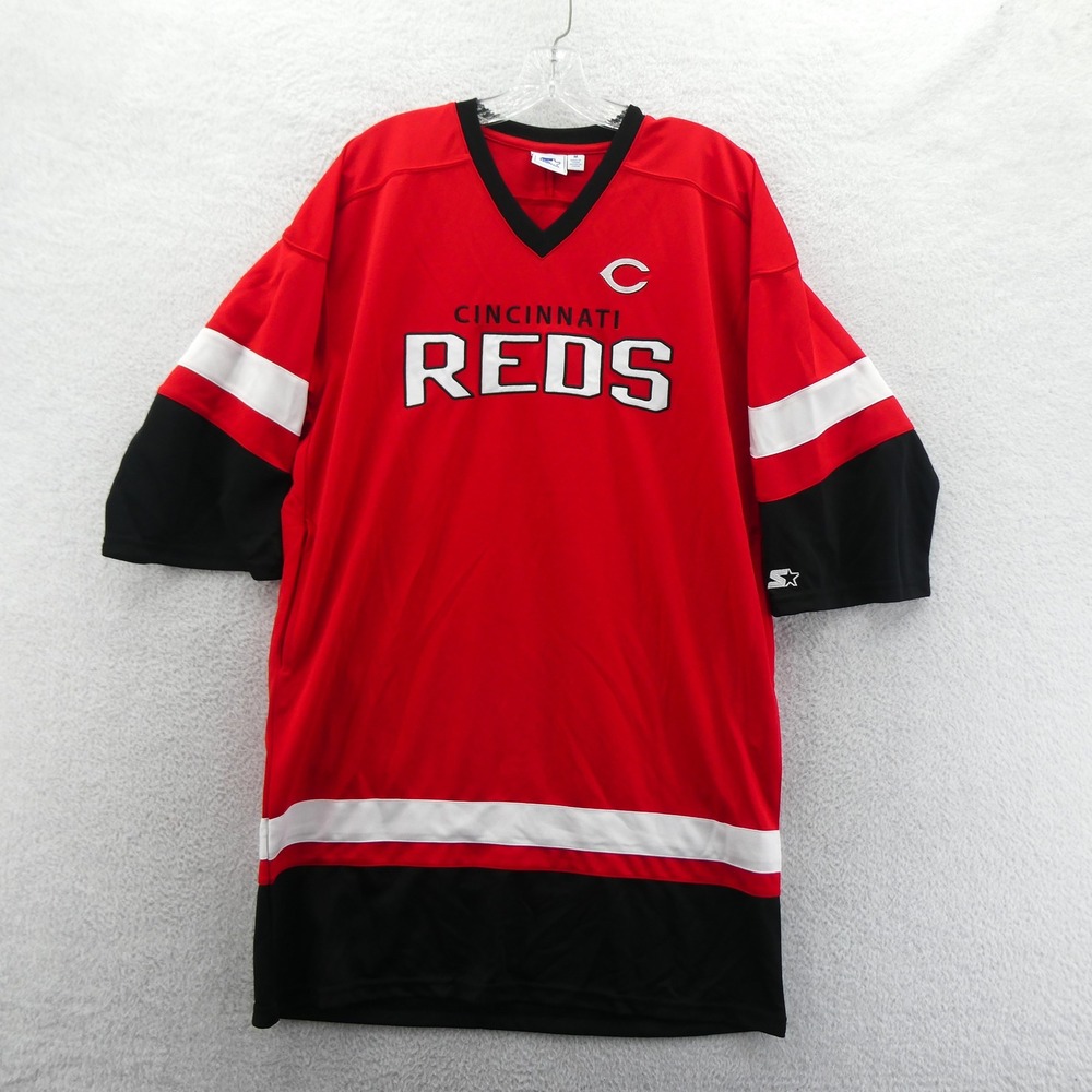Starter Dress Womens Medium Cincinnati‎ Reds Red Embroidered Logo Pockets MLB